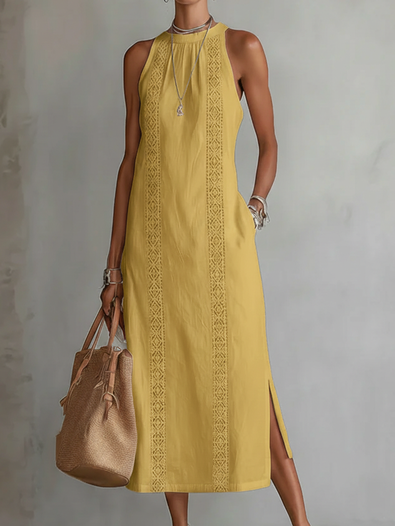 Jimena | Vestido Maxi Blanco de Encaje