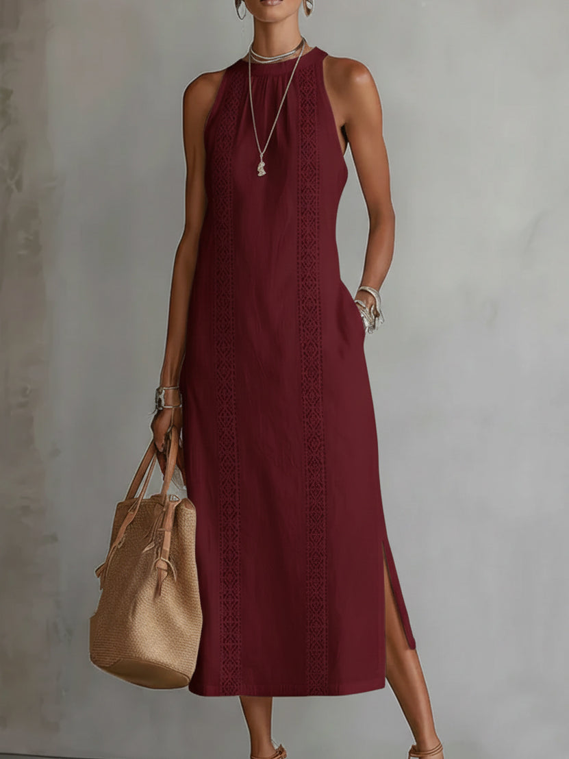Jimena | Vestido Maxi Blanco de Encaje