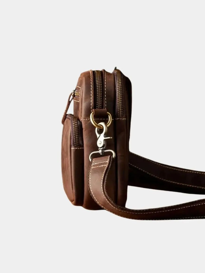 Bolso Retro de Cuero para Hombre