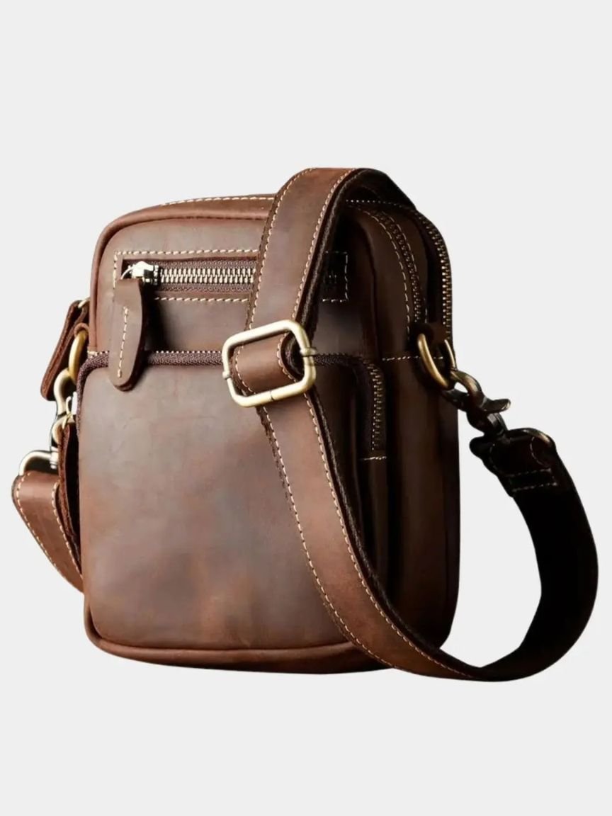 Bolso Retro de Cuero para Hombre