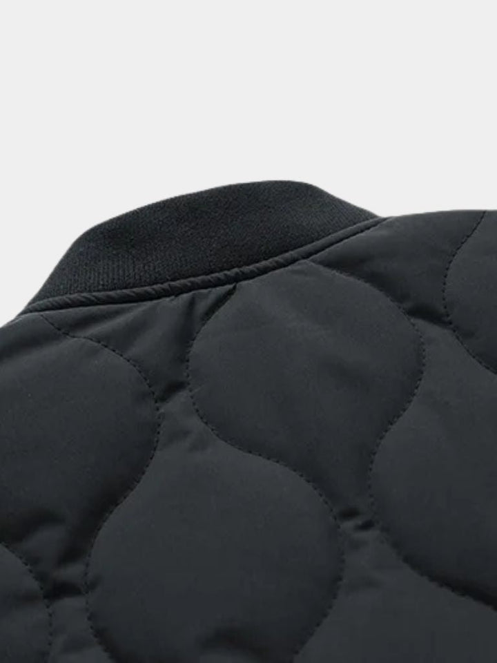 Chaqueta Bomber Acolchada con Mangas de Sherpa