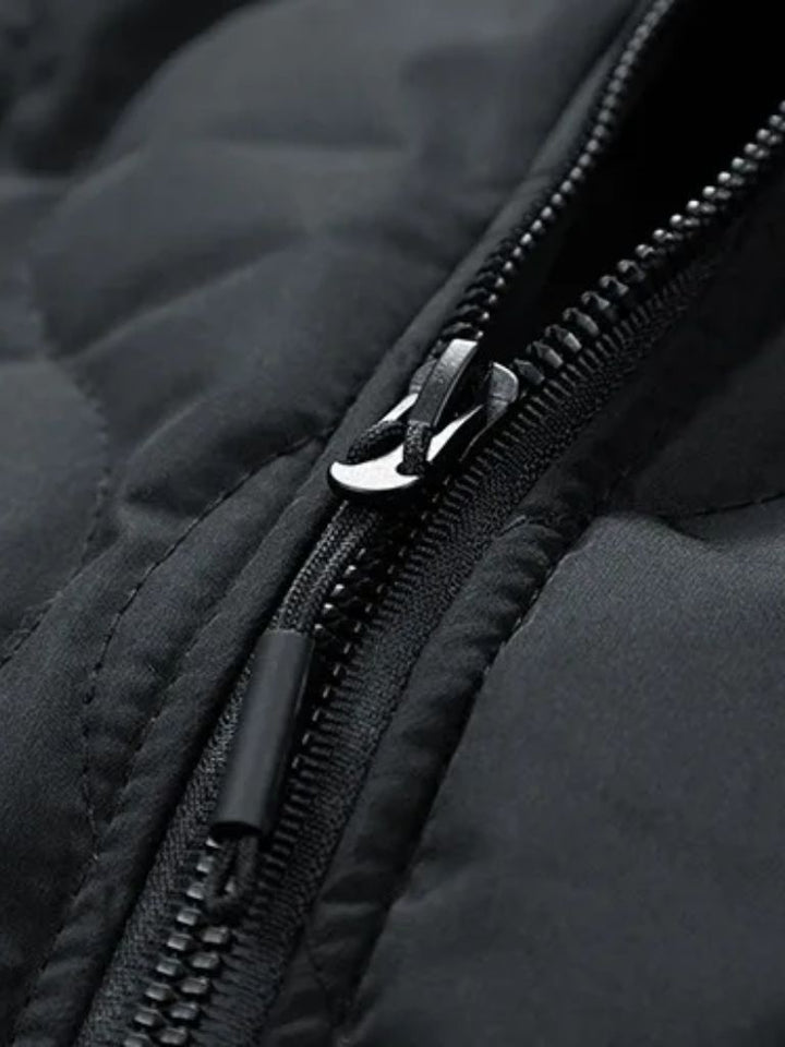 Chaqueta Bomber Acolchada con Mangas de Sherpa