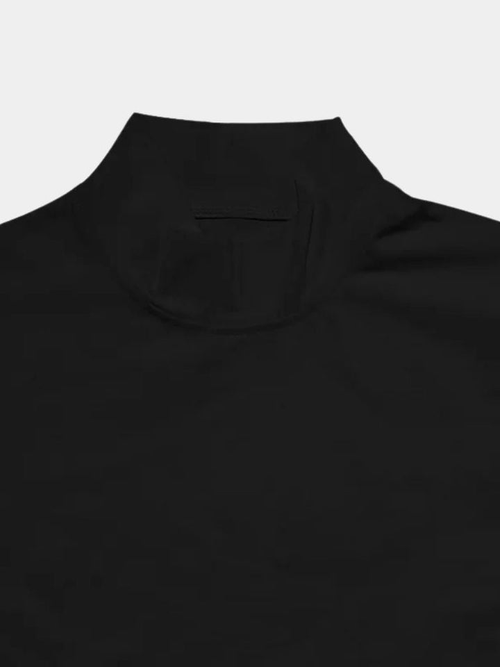 Camiseta Casual de Cuello Alto Sólido