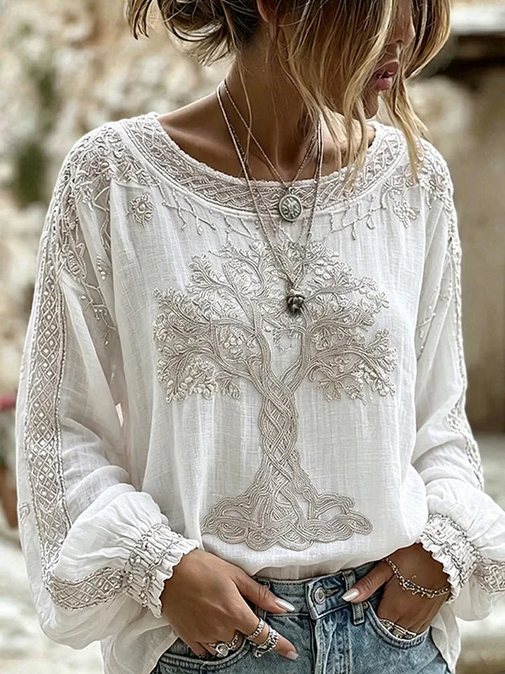 Top vintage bordado