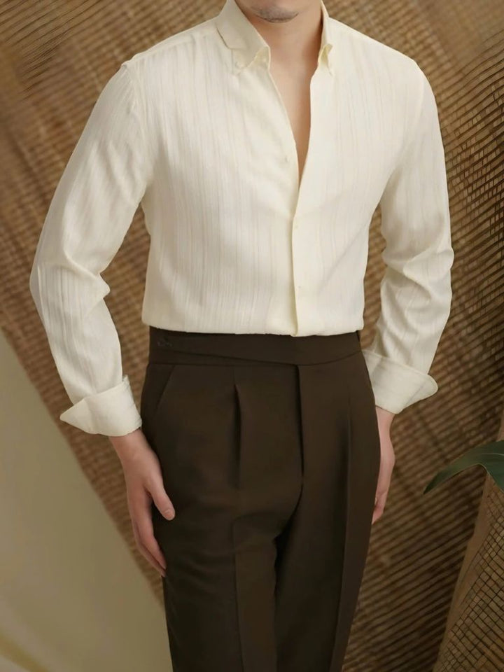 Camisa de Rayas Seersucker con Botones