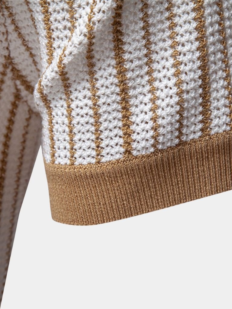 Camisa Polo de Punto a Rayas