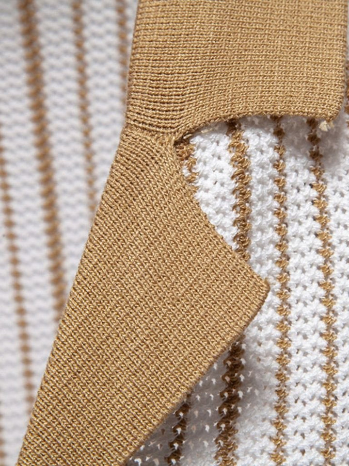 Camisa Polo de Punto a Rayas