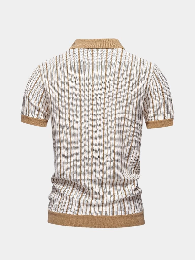 Camisa Polo de Punto a Rayas
