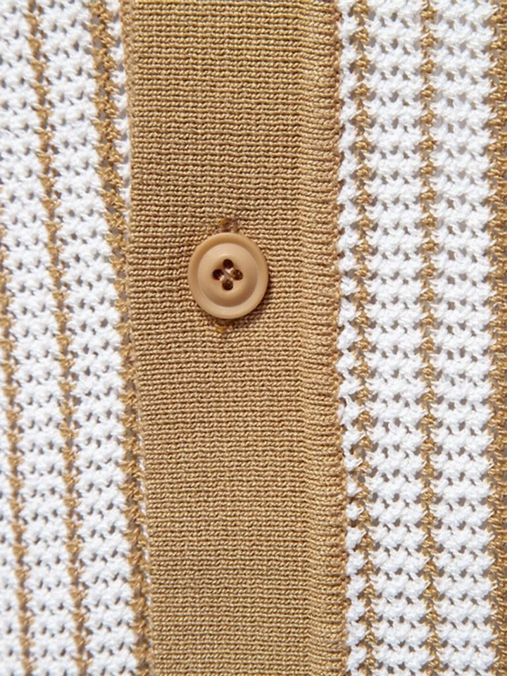 Camisa Polo de Punto a Rayas