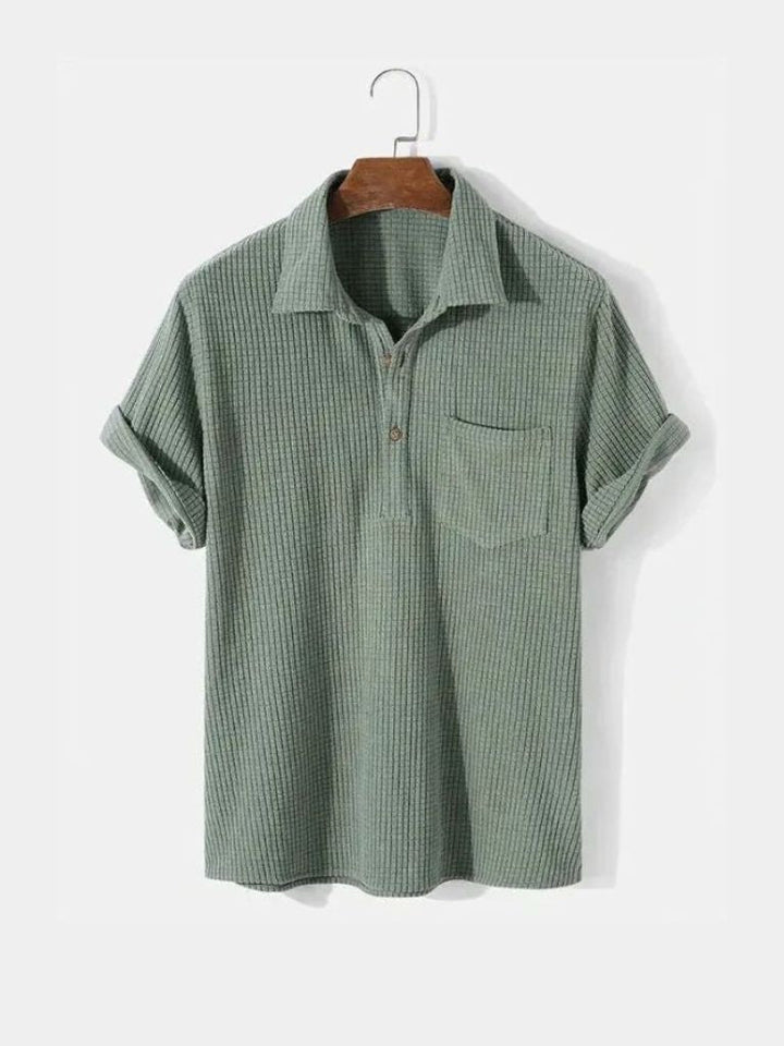Camisa Texturizada de Manga Corta