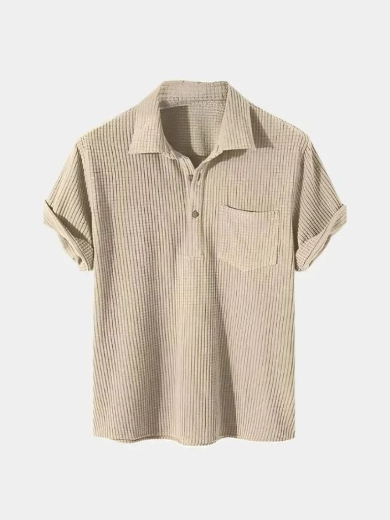 Camisa Texturizada de Manga Corta