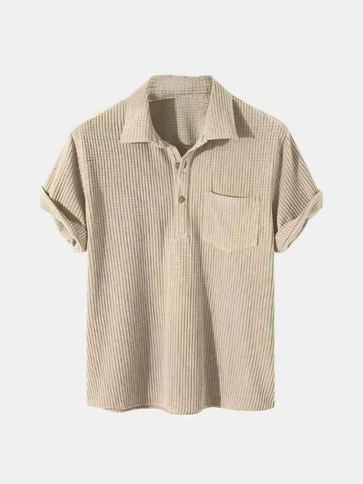 Camisa Texturizada de Manga Corta