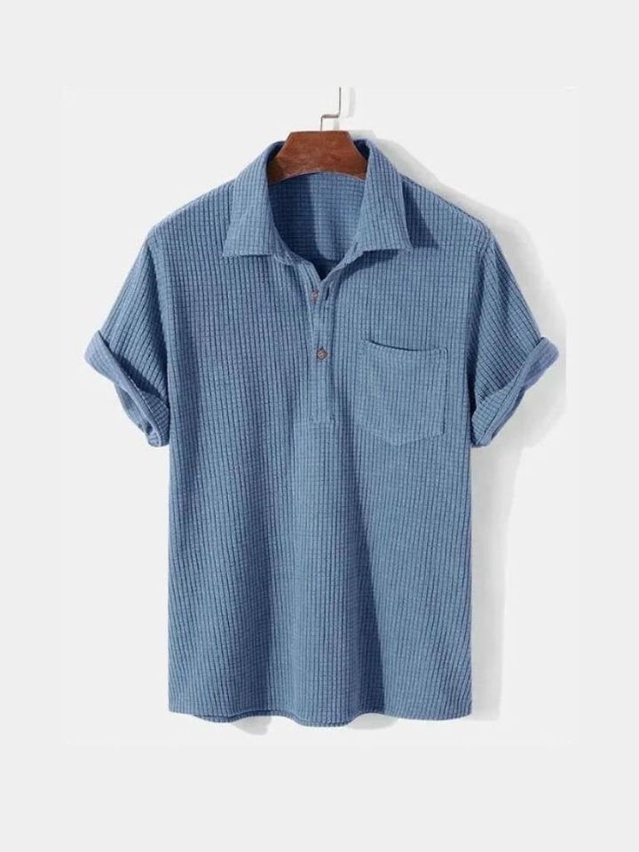 Camisa Texturizada de Manga Corta