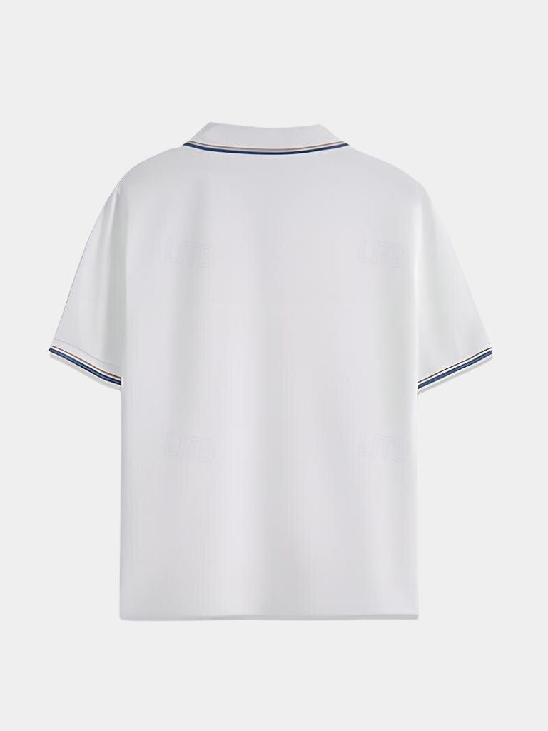 Polo Negro V-Corte Clásico
