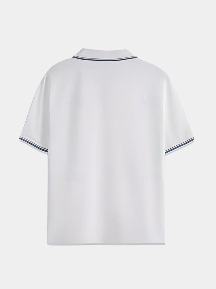 Polo Negro V-Corte Clásico