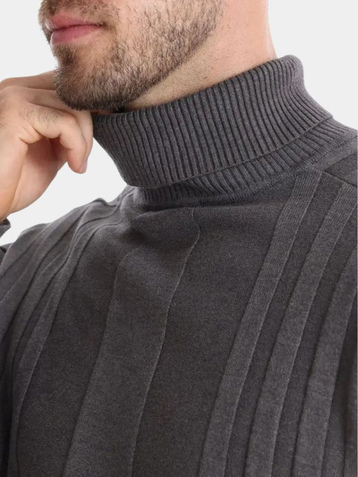 Suéter de Punto de Cuello Alto