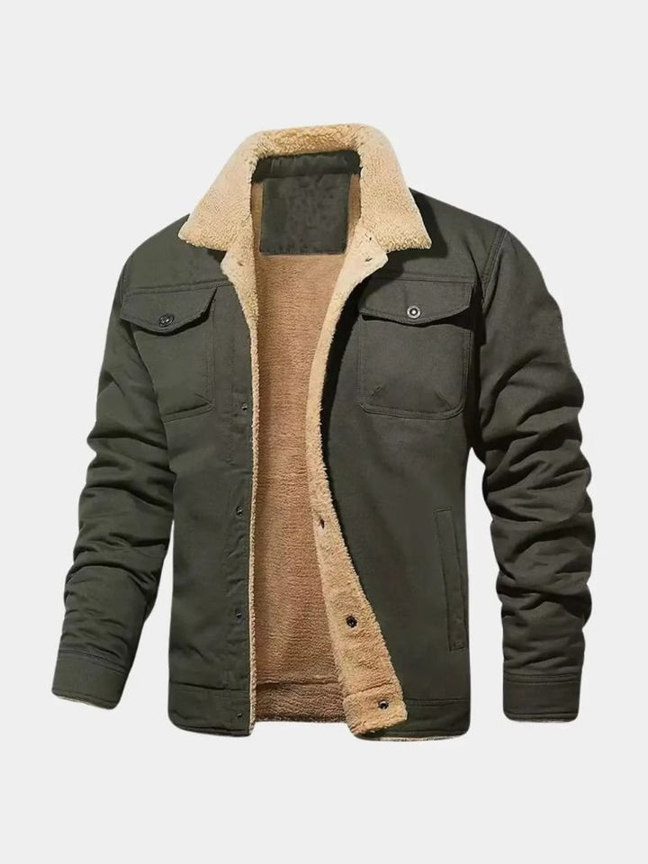 Chaqueta Bomber Vintage de Forro Polar