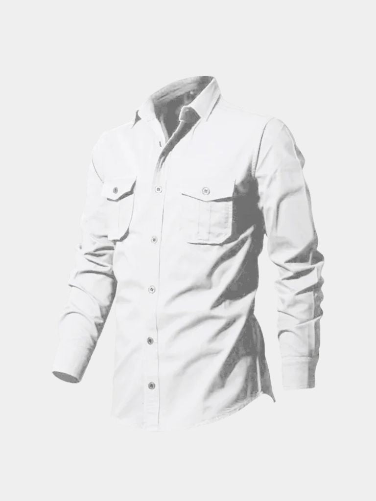 Camisa Retro de Manga Larga