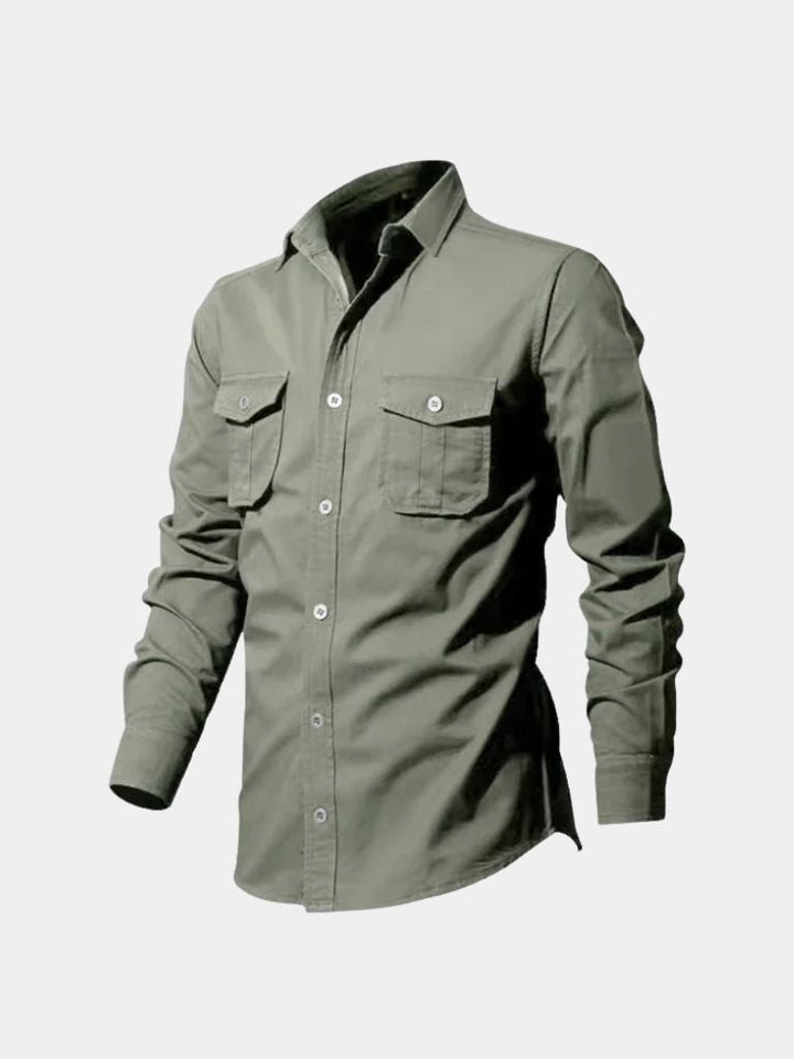 Camisa Retro de Manga Larga