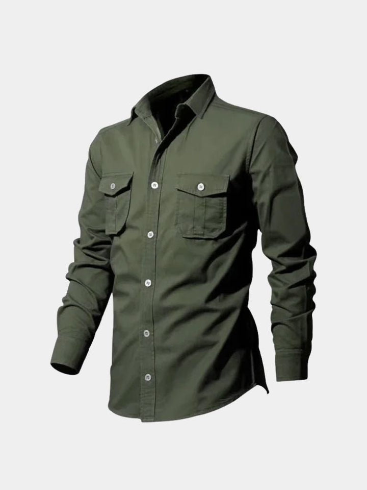 Camisa Retro de Manga Larga