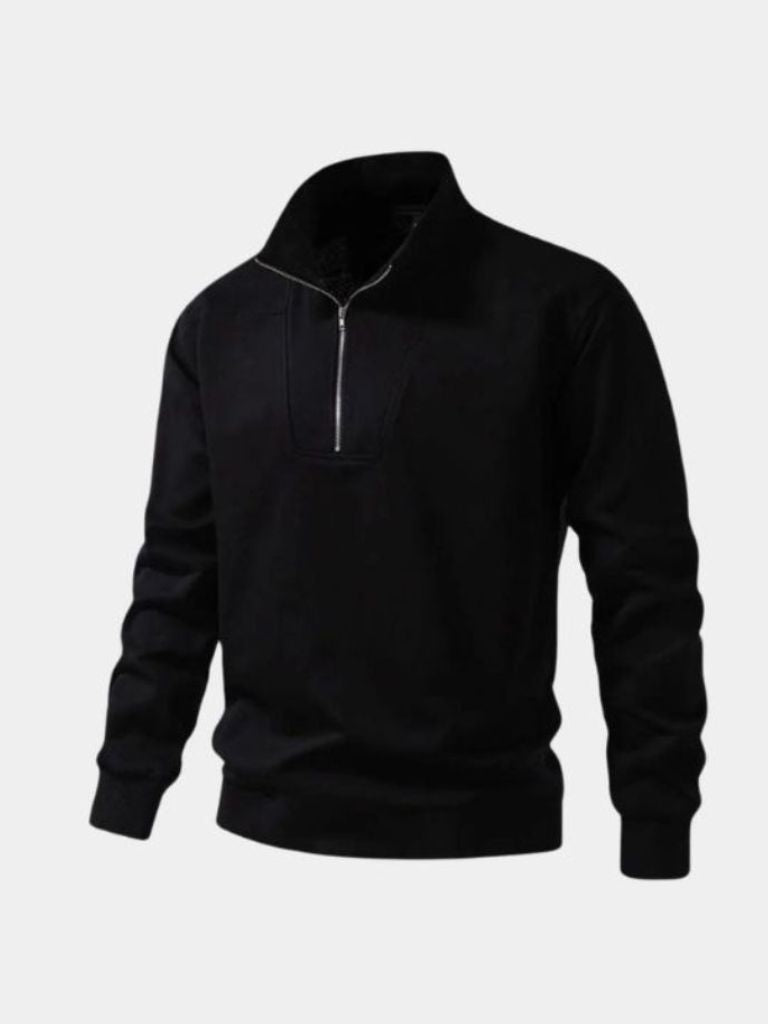 Sudadera Deportiva con Cremallera en Negro