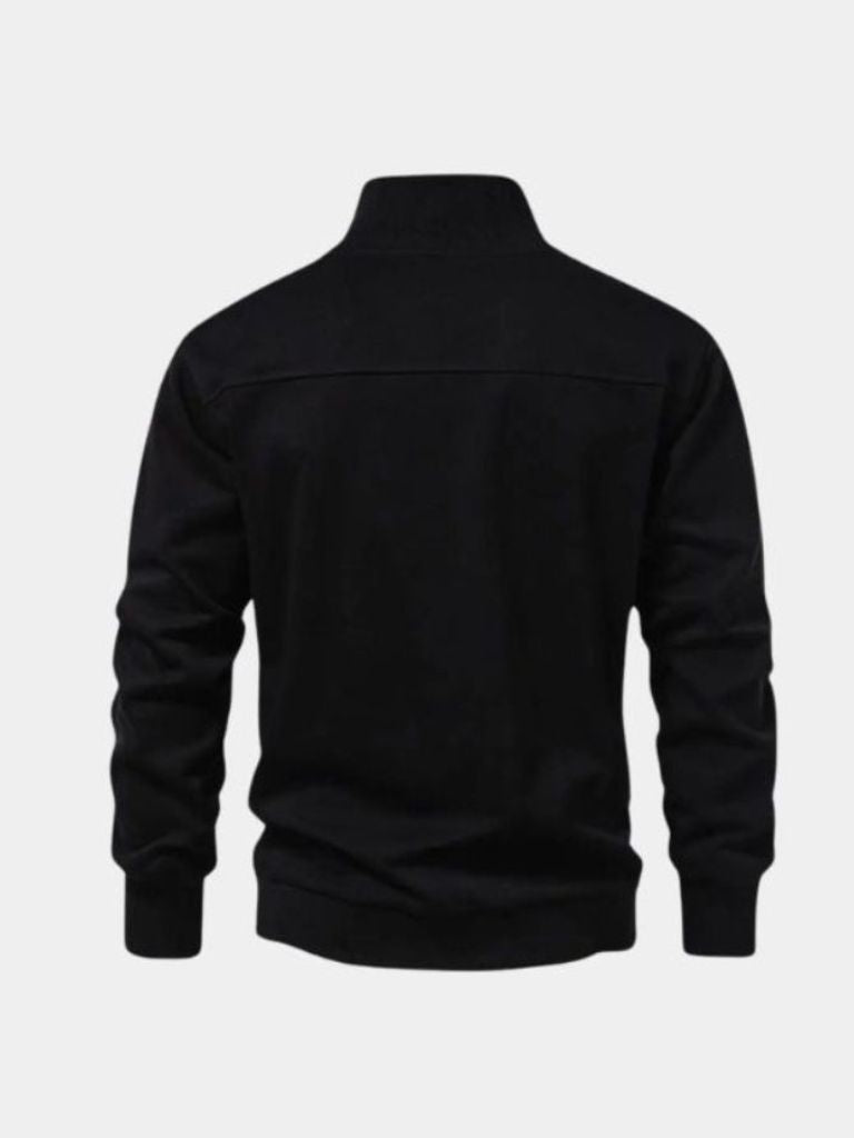 Sudadera Deportiva con Cremallera en Negro