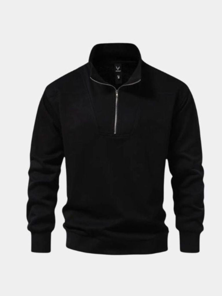 Sudadera Deportiva con Cremallera en Negro
